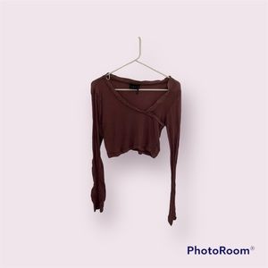 UO Sheer rose crop top